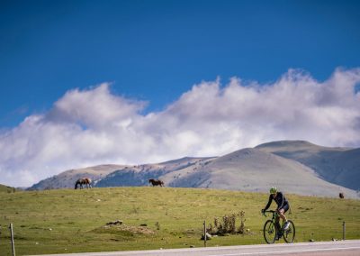Cicling in the La Creueta Pass. Puigcerdà ©David Rueda